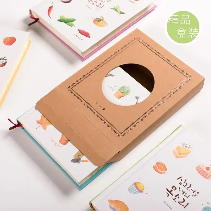 Korean Style Cute Personalized Creative Diary Color Page Illustration Cute Notebook Student Planner Agenda Notepad Diary Book