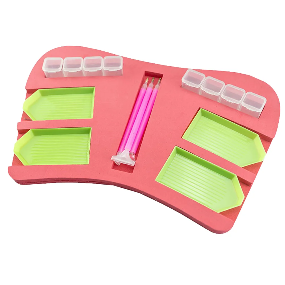 

10pcs Drill Tray for Diamond ganizer Ideal Container Full Partial Round Painting Tools Pink Resin Art Supplies