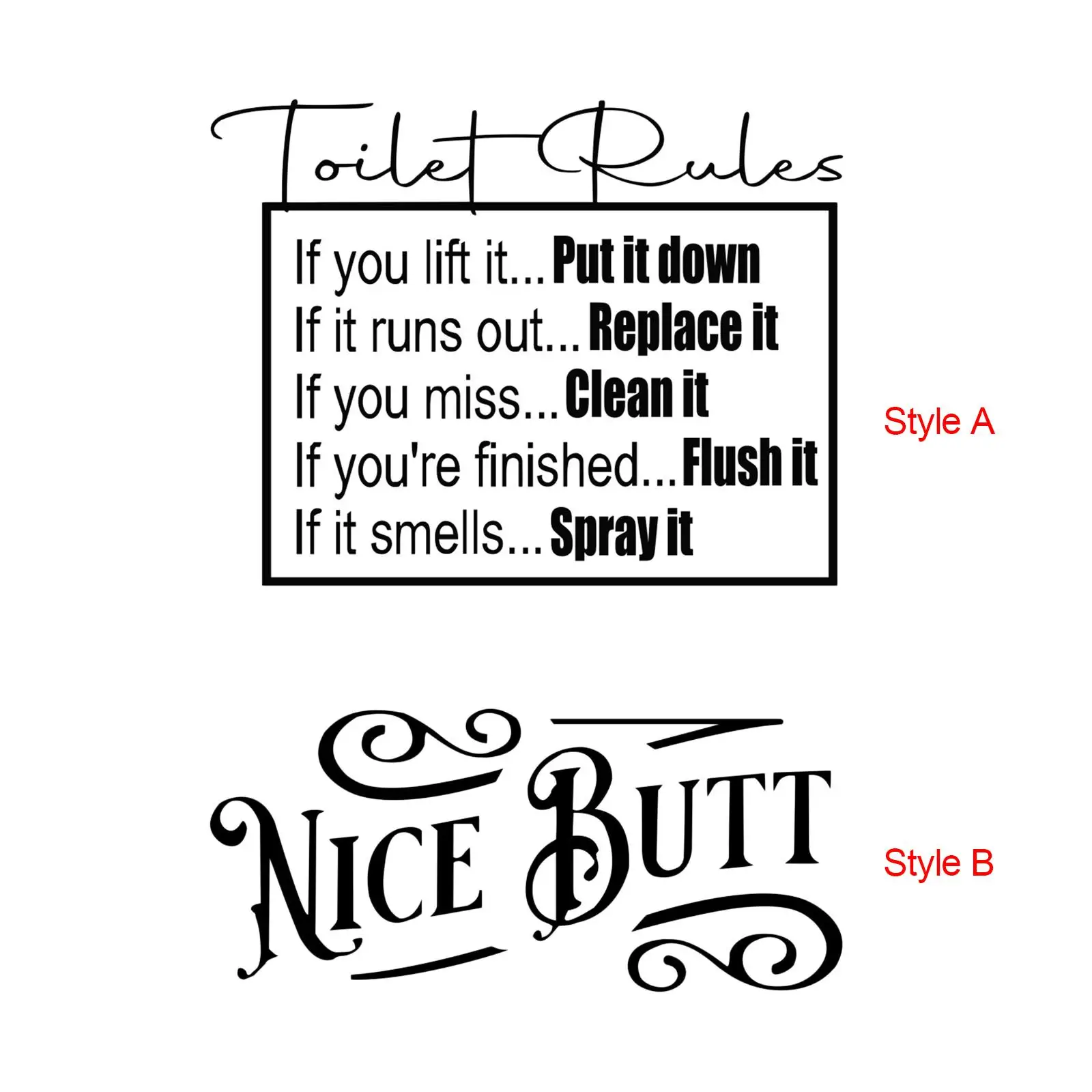 

Toilet Sticker Bathroom Decoration Bathroom Sticker for Door Wall Shower