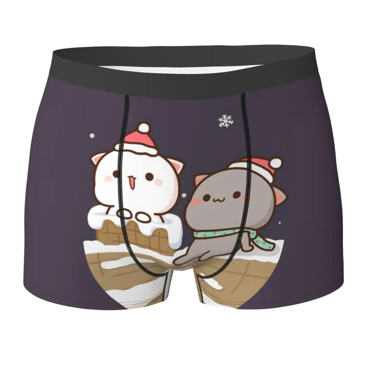 

Bubu And Dudu Merry Christmas Tree Santa Underwear Design Boxer Shorts Hot Men's Panties Sexy Boxer Brief Gift