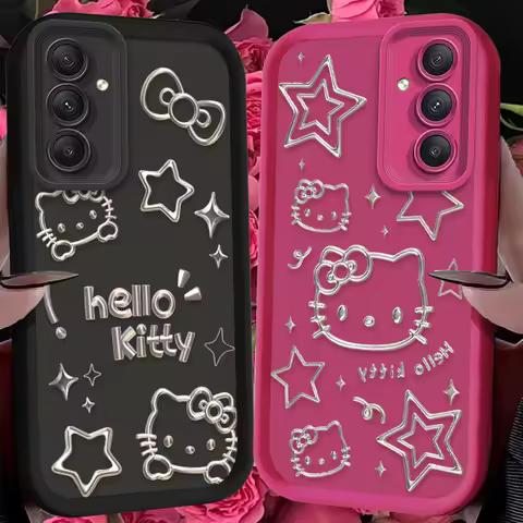 Hello Kitty Silicone Phone Case For Samsung Galaxy A54 A05 A05S A34 A24 A14 A53 A33 A23 A13 A52 A52S A32 A22 A12 A71 A51 A31 A50