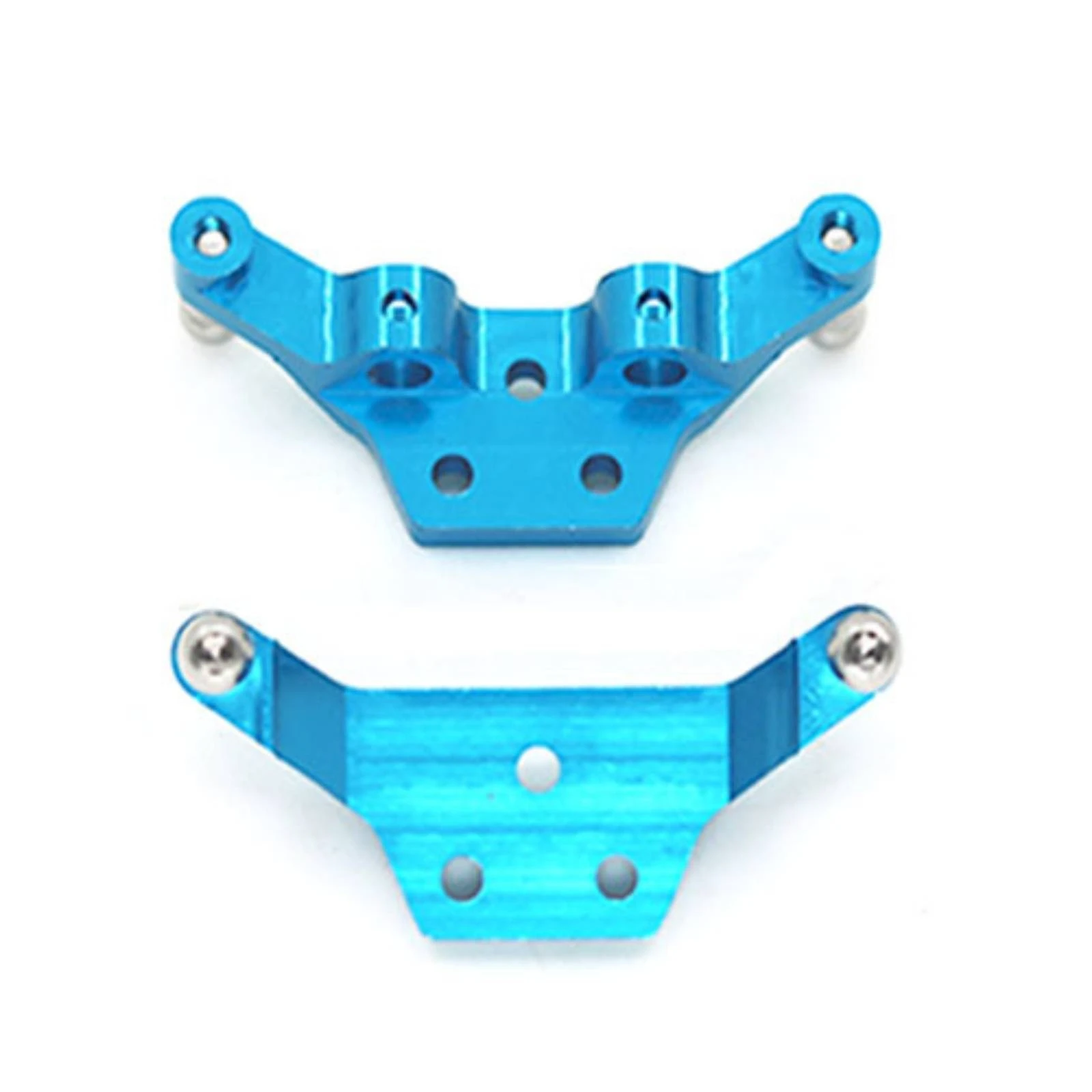 Alloy Upgrade Parts Set Anodized Blue RC Car Steering Knuckles RC Car Damping Arms Machined Cutouts Wireless Toy Threaded Holes