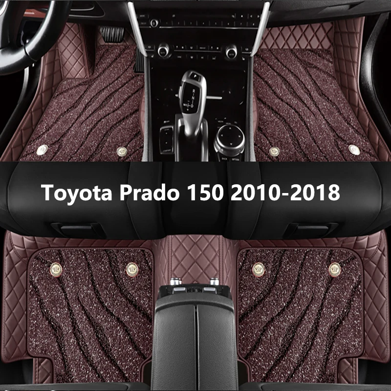 Custom Car Floor Mats For Toyota Prado 150 2010 2011 2013 2015 2018 High-Quality Auto Accessories Interior Protector Foot Carpet