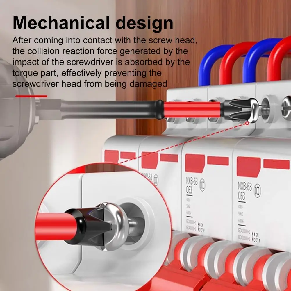 

Набор отверток для панели управления, набор прочных ударных отверток с магнитными шлицевыми головками, коррозионная защита для слота для Diy