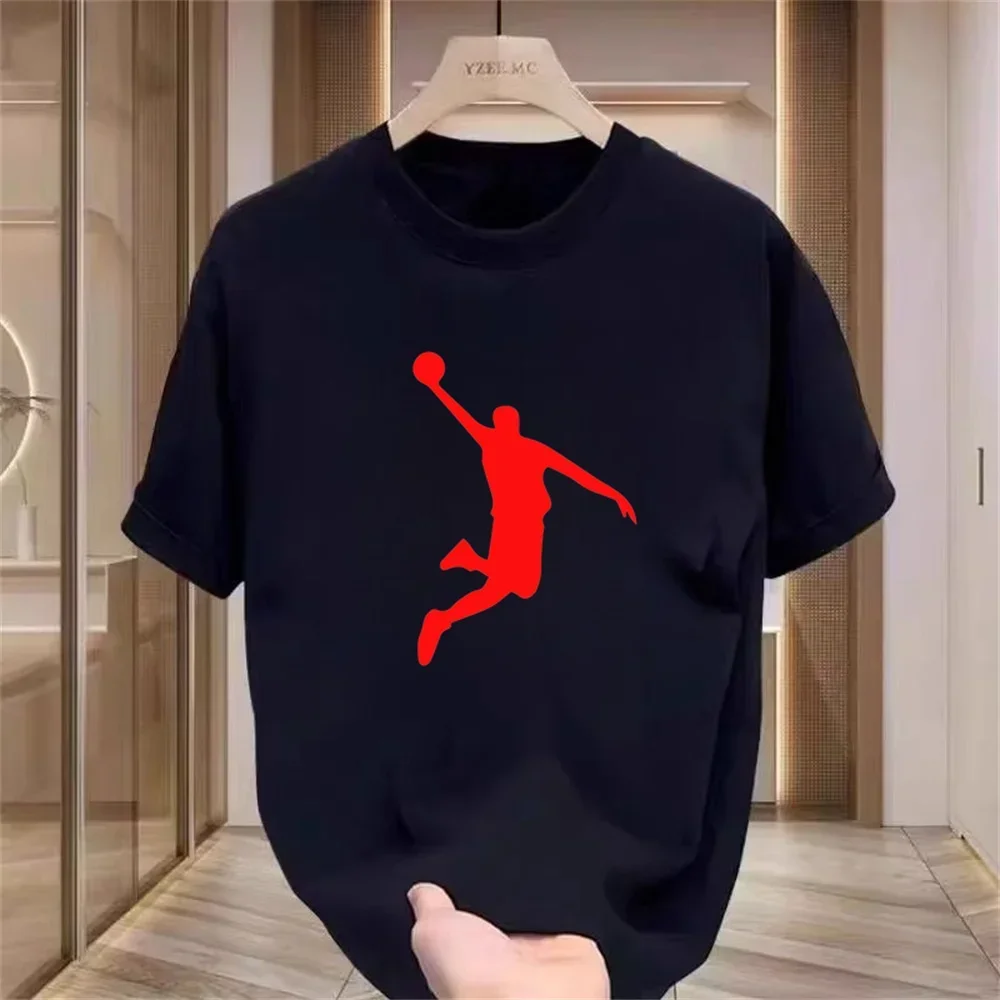 New Creative Luxury Men's High Quality Summer Printed Jordan T-shirt Cotton Casual Personality Y2K Children's Crewneck Top view 2