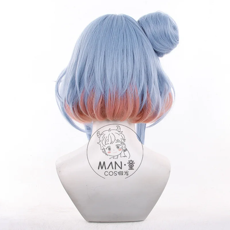 Honor of Kings Time Witch Xiao Qiao Cosplay Wig Gradient Long Scalp Detachable Buns Halloween