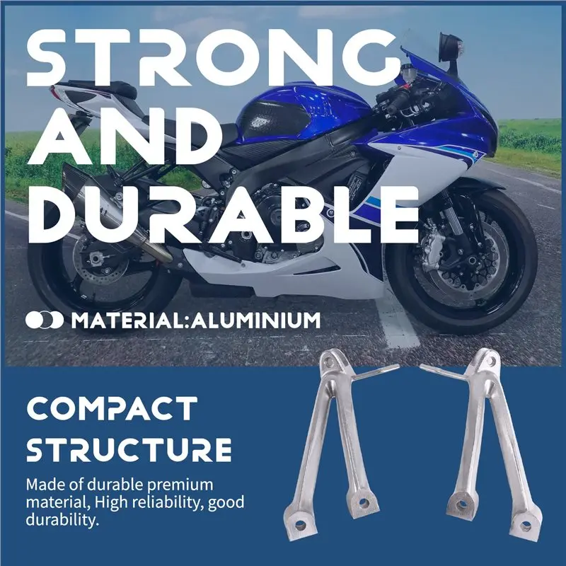 A48P-Replacement Rear Footrests Foot Pegs For GSXR600 GSX-R 750 2006-2007 Passenger Pedals CNC Motorcycle Accessories
