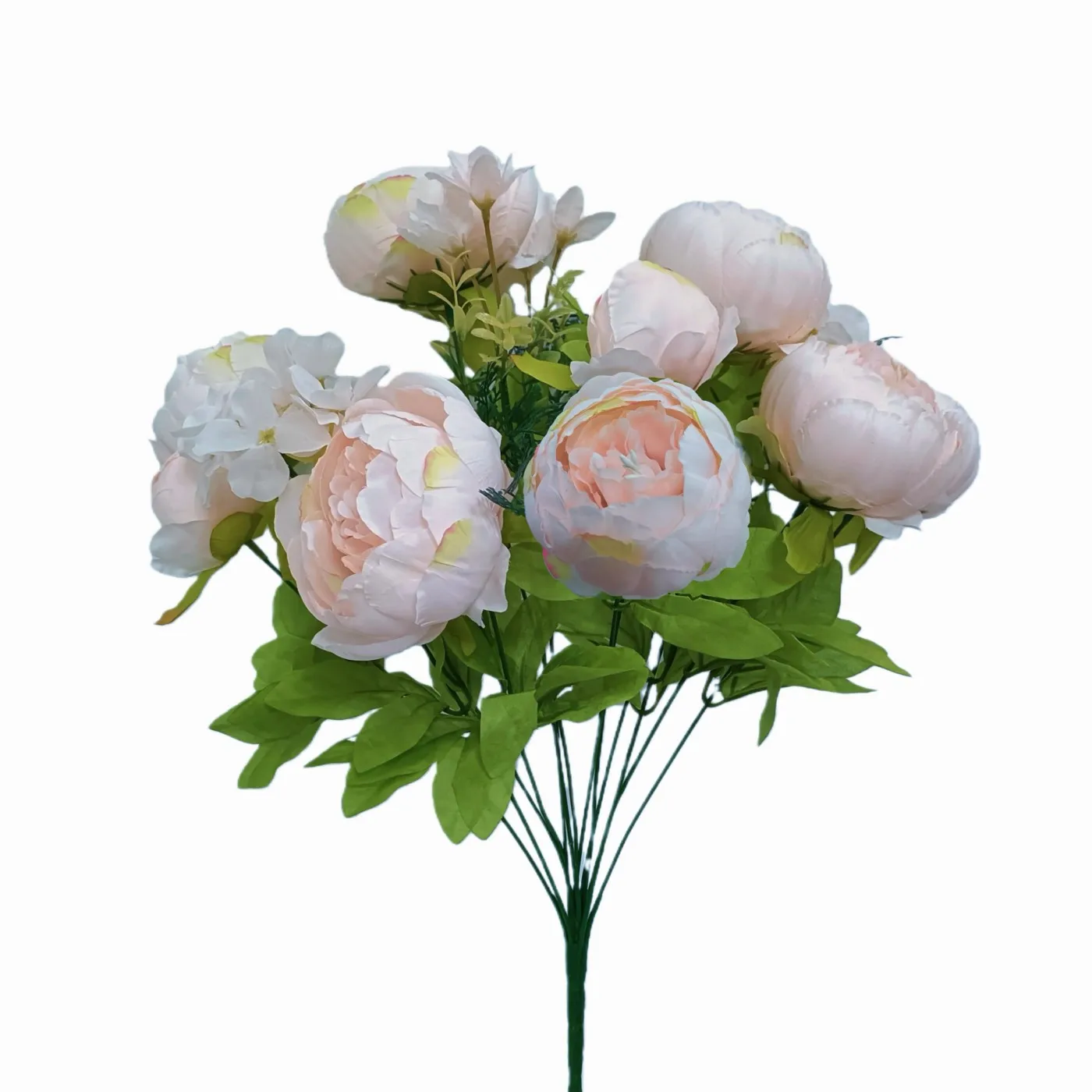 

Artificial Flowers in Vase - 18.5in Silk Peonies Bouquet, Realistic Fade-Proof for Home Office Decor