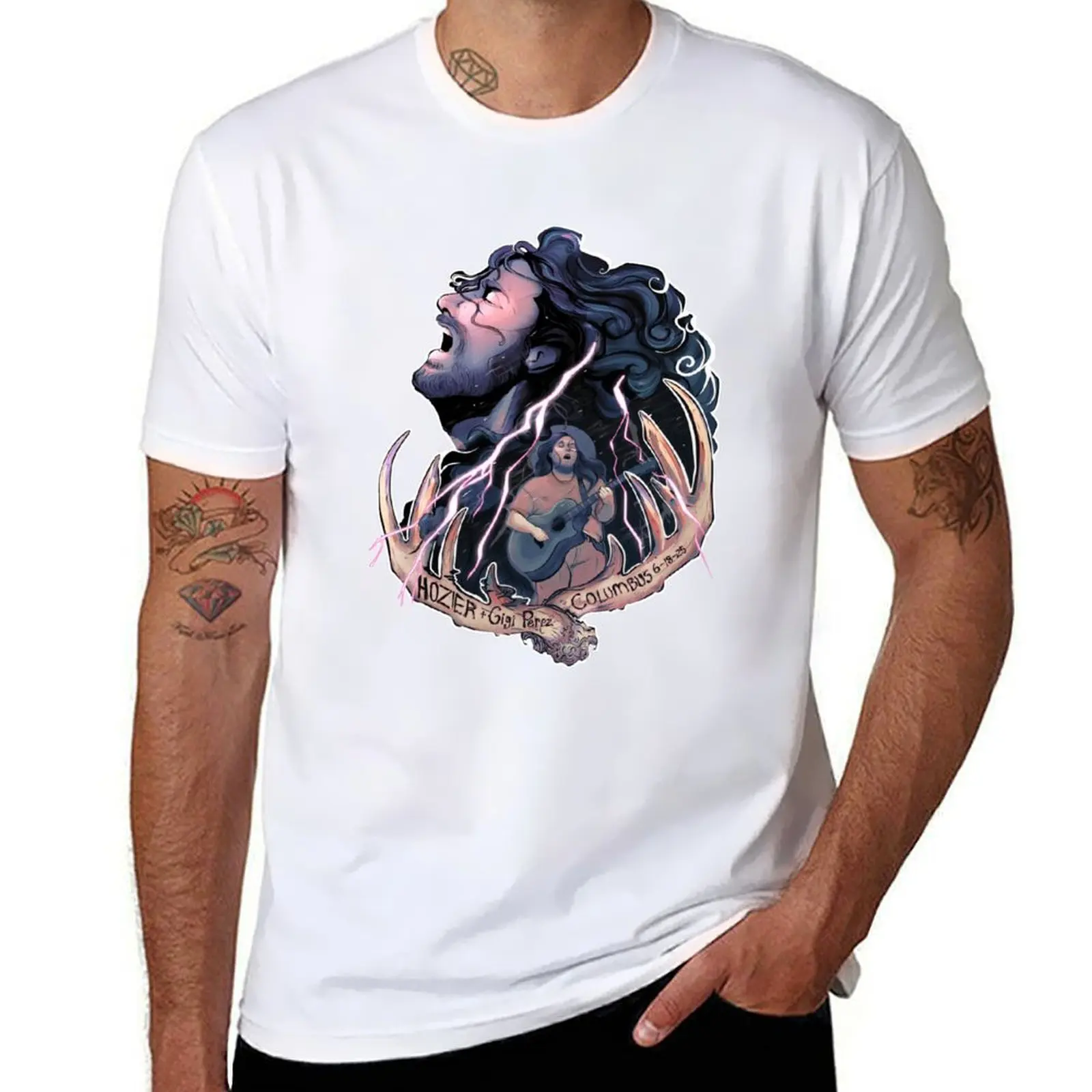 

Hozier and Gigi Perez Columbus Storm T-Shirt essential t shirt t shirt man casual g man t shirts for men T-Shirt