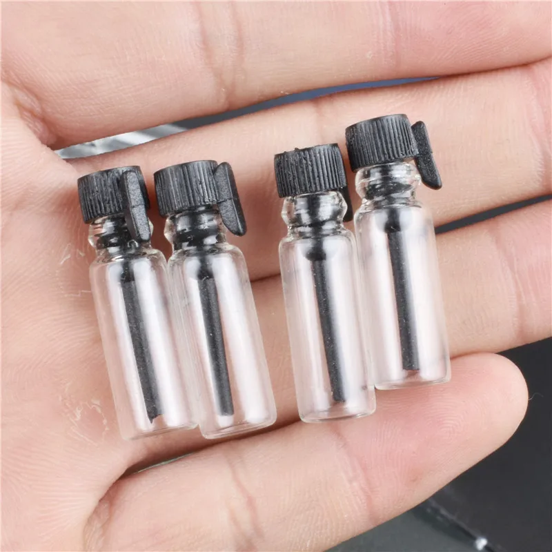 50pcs 0.5ml 1ml Micro Glass Perfume Bottle Inflatable Glass Tube Bottle Empty Perfume Bottle Dropper Bottle