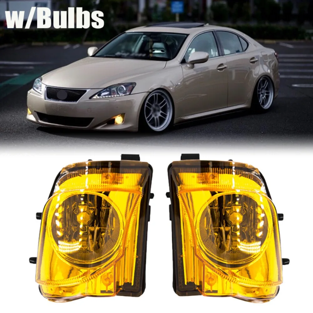 

2 шт. для LEXUS IS250 IS350 2006-2010 годов выпуска, желтые противотуманные фары с линзами и лампами