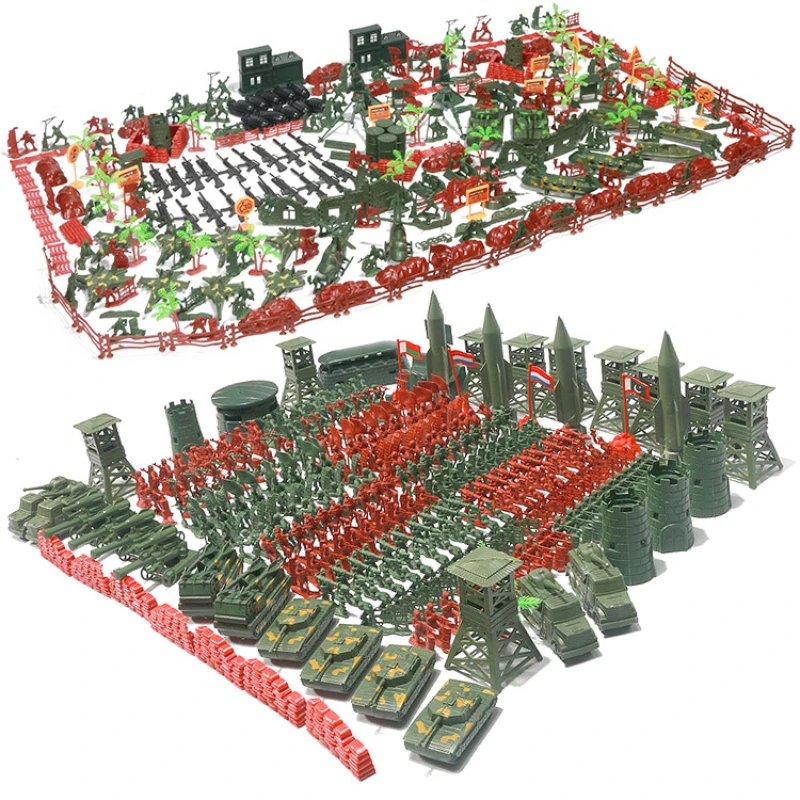 Equipped with a set of 540PCS luxury children's toys and military sand table model for the soldiers in the scene