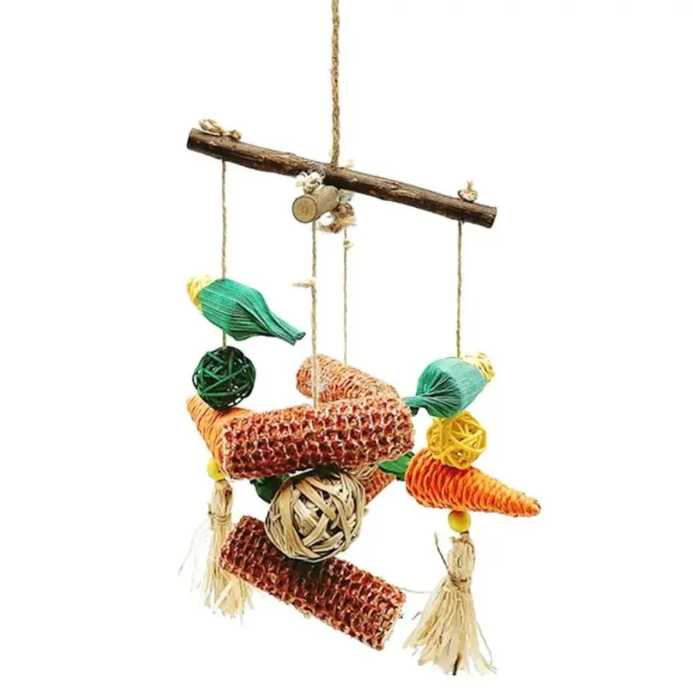 Bird Toys Multi-Colored Parrot Chew Toys Parrot Toys for Large Birds Natural Peppered Wood African Grey Parrots Macaws Cockatoos