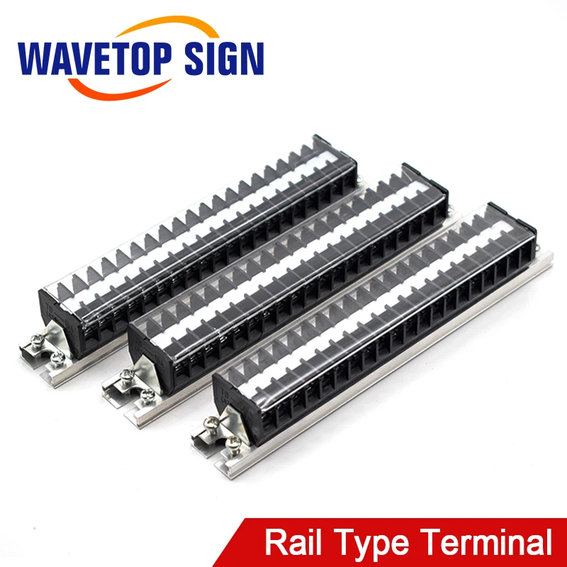 SignkoRay Rail Terminal Block Connector Current 15A Voltage 600V 20-Position Terminal Block Wire Cross Section 1.5mm2