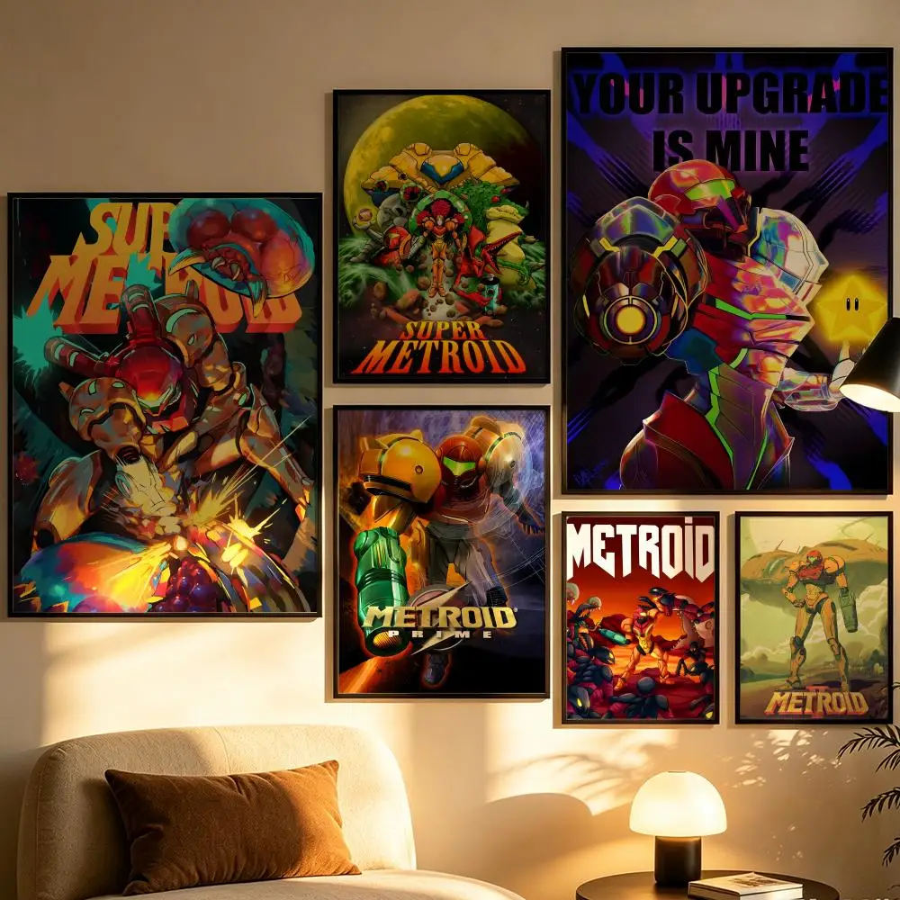 Game M-Metroid P-Prime Poster Decorative Picture Poster Living Room Bedroom Study Office Decor