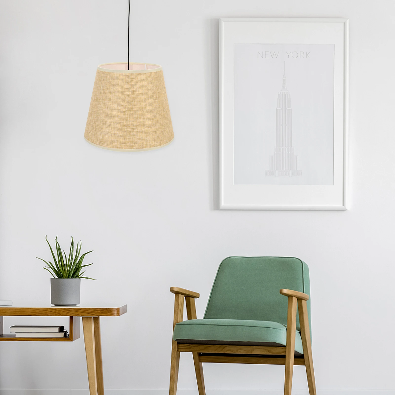 

Lampshade Housing Durable Delicate Cover to Weave Fabric Light Shades Cloth Bedroom