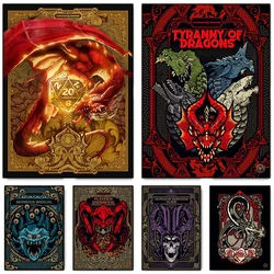 Classic Video Game Dungeons and Dragons Cover Posters Prints Canvas Printing Wall Art Picture for Living Room Home Decor