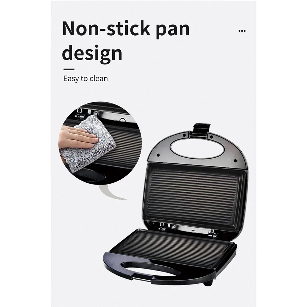 صانع الساندوتشات المنزلية ضوء الإفطار صانع خبز التوست عجة المقلية ستيك على الوجهين التدفئة القلي شواء داخلي