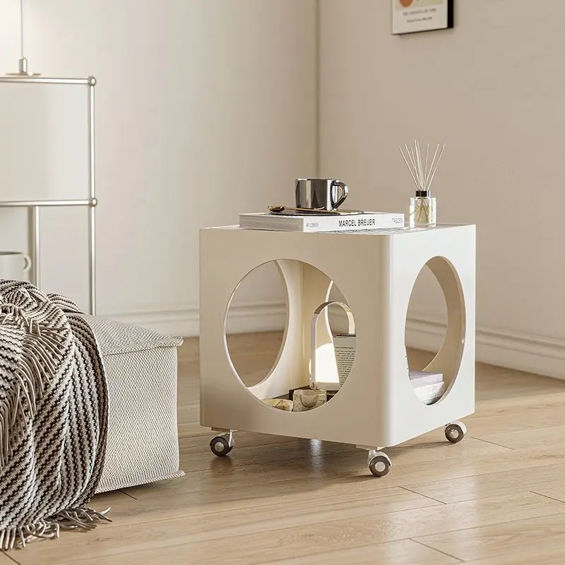 طاولة جانبية متحركة، أريكة حديثة وبسيطة لغرفة المعيشة، طاولة قهوة صغيرة