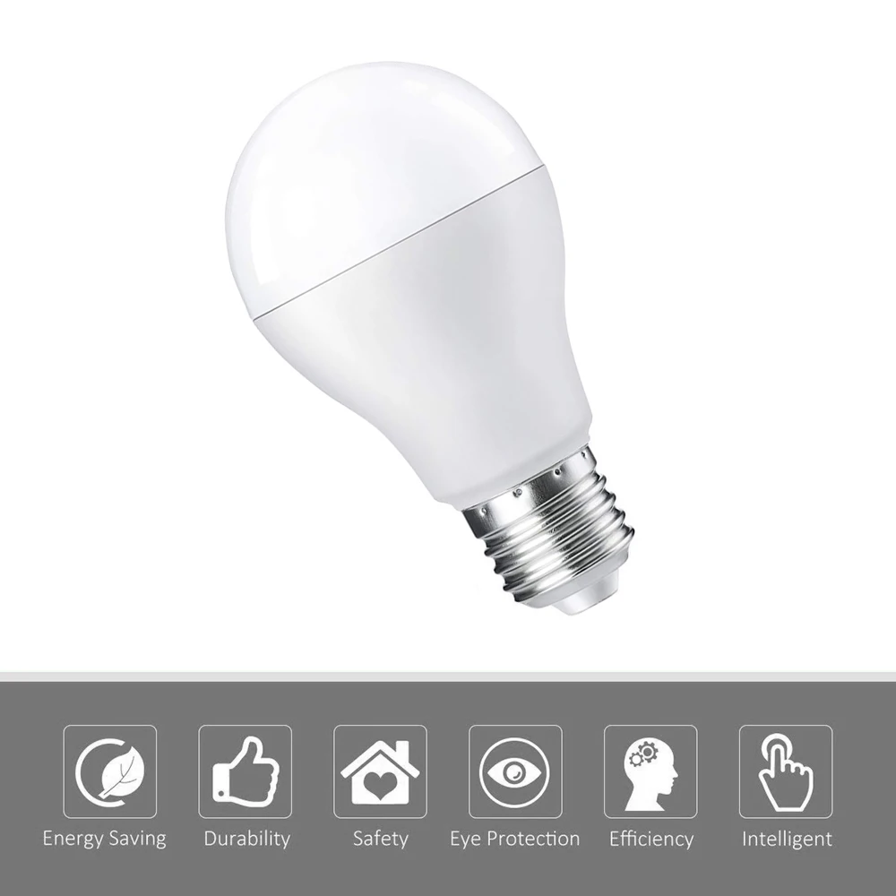 2PCS/lot E27 LED Light Bulb with Motion Sensor Smart Light Radar Sensor 7W (replaces 50 W Sensor Bulb Energy Saving Lamp