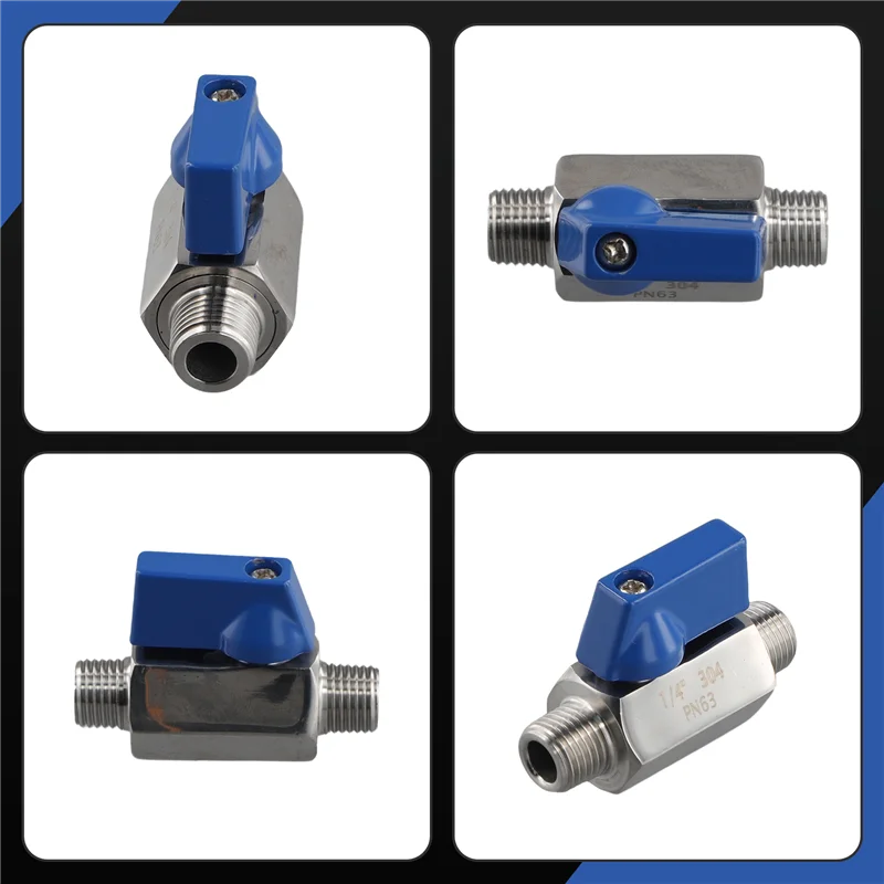 

BAAJ-шаровой кран из нержавеющей стали - небольшой мини-шаровой кран с наружной резьбой NPT 1/4 дюйма (папа/папа)