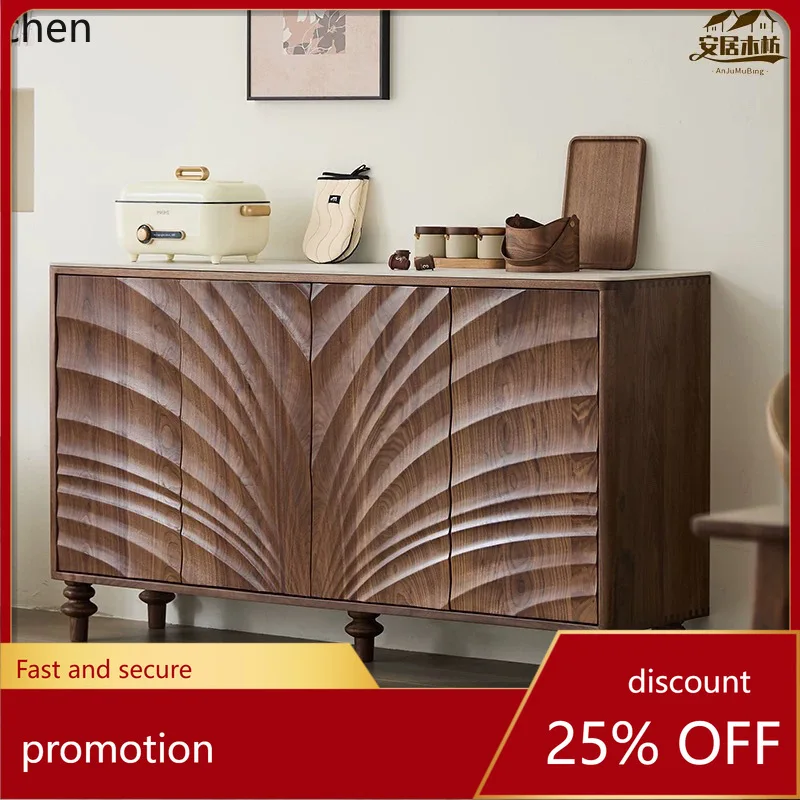 

LXC Retro Solid Wood Sideboard Cabinet Home Integrated Wall Storage High Cabinet Wine Cabinet Rock Board Furniture