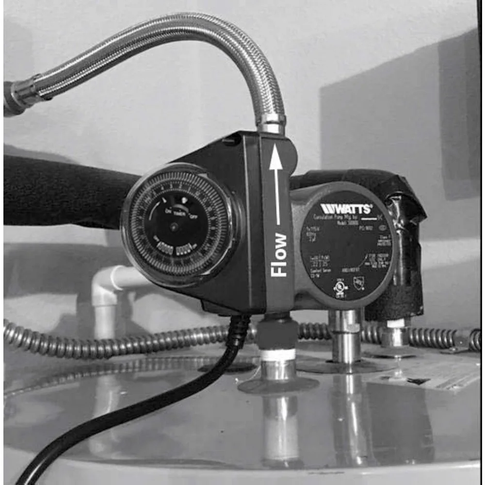 Extremely Quiet Instant Hot Water Recirculating Pump System with Built-In Timer, 6.2In x 6.0Inx 5.0InDevice + Equipment