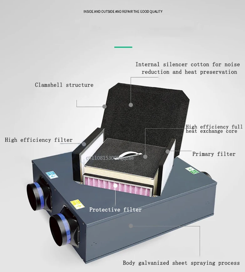 

Механическая система вентиляции с рекуперацией тепла ECO HRV для энергосбережения