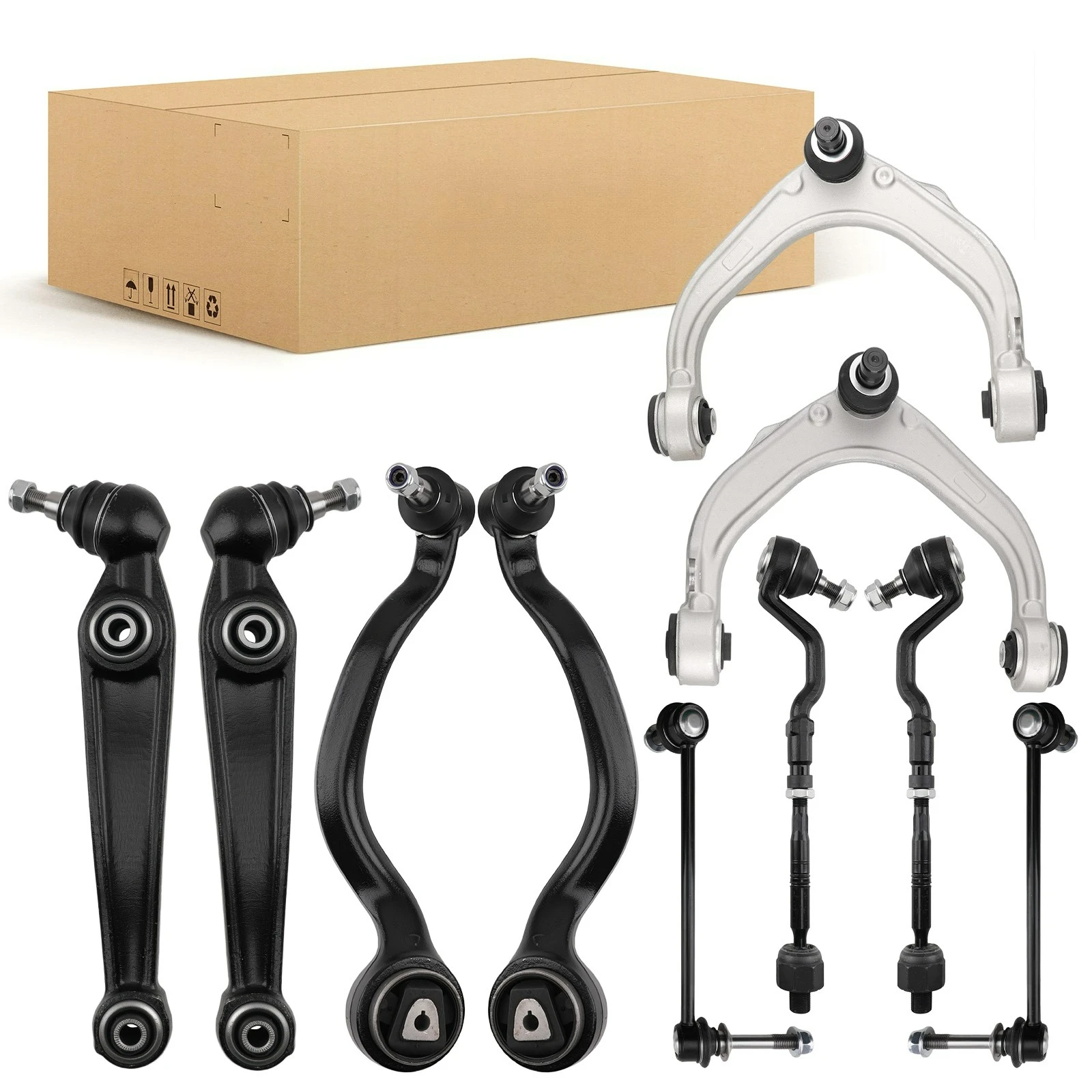 

Premium Grade Suitable ForBMW E70 E71 Front Lower Upper Control Arm Tie Rod End Swing Rod Connecting Rod Kit