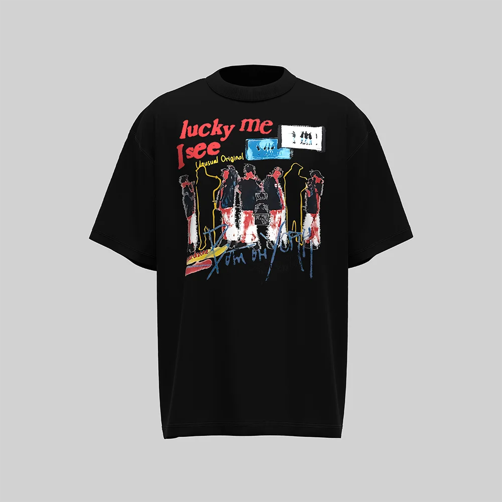 T-shirt estiva da uomo e da donna in puro cotone y2k di alta qualità fatta in casa stile hip-hop personalità creativa stampa sport casual rou