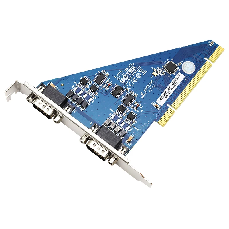 UOTEK Industrial Grade PCI to RS-485 RS-422 Serial Card 2 Ports RS485 RS422 to Pci Converter DB9 COM Adapter UT-7722