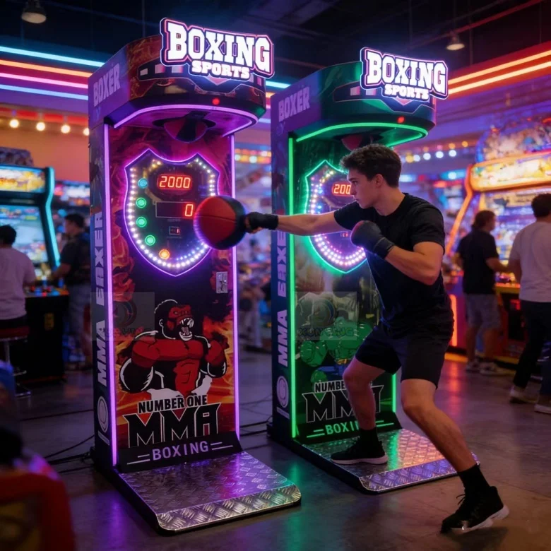Coin Electronic Boxing Punching Bag Machine Force Test for Commercial Arcade Street Amusement Custom