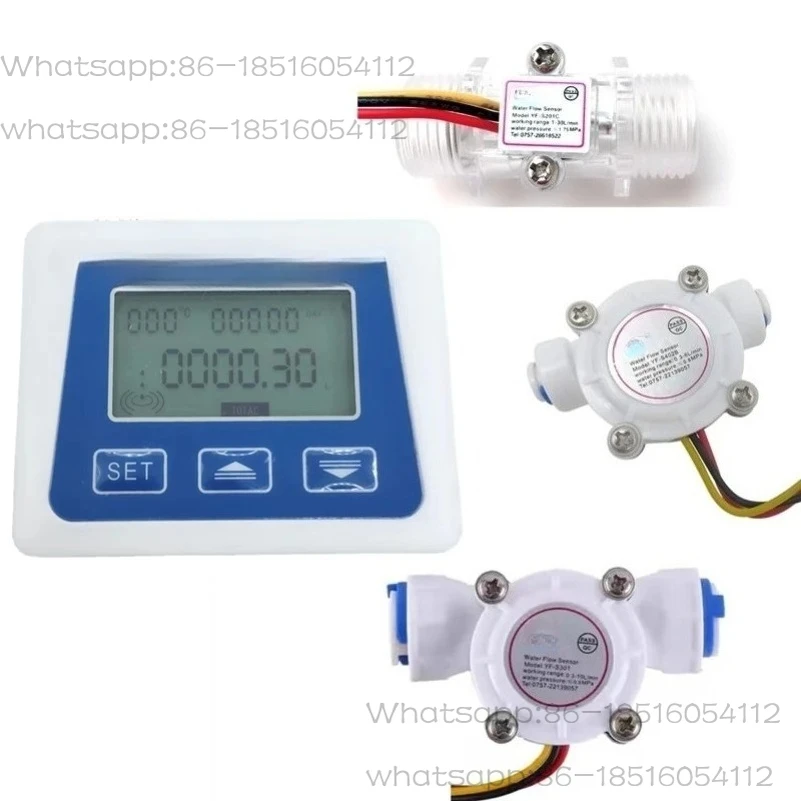 

Intelligent Electronic Digital Display Flow Meter 2 Points 3 Points PE Pipe Water Purifier Water Purifier Sensor Flow Meter