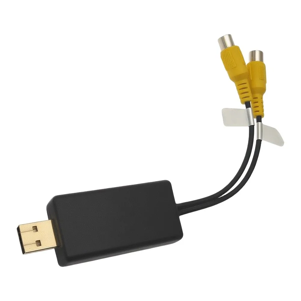 USB To CVBS For Video Adapter Cable For Android System In Vehicle Display Converter For Rca Output Black Wire Connector