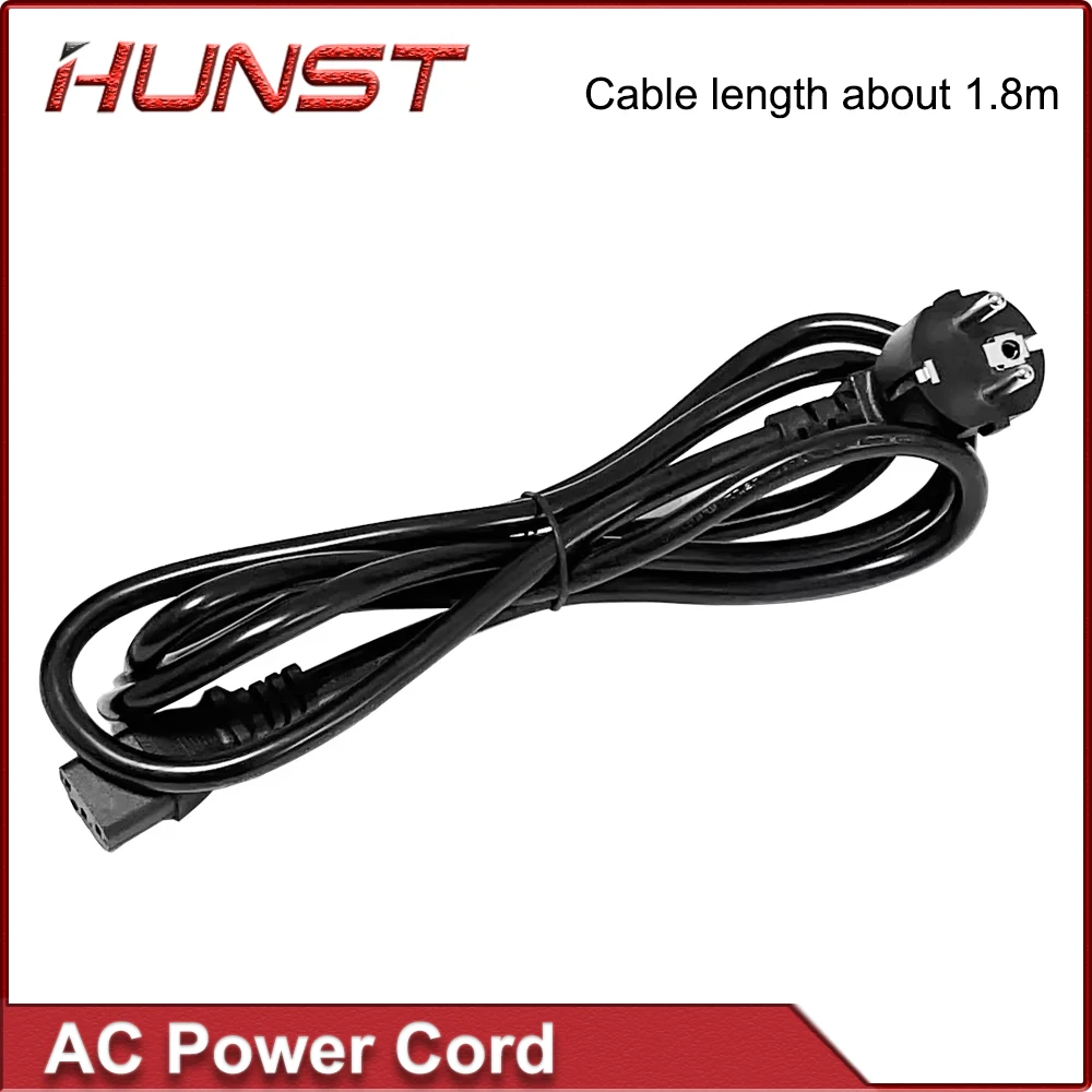 

HUNST 1,8 м штекер шнура питания удлинительный кабель переменного тока подходит для ПК компьютерный монитор машина 1 шт.