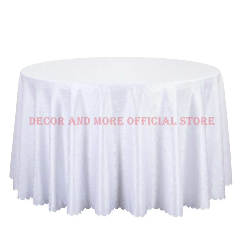 Solid Red Table Cloth Jacquard Round Table Covers White Decor Wedding Party Hotel Dining Tablecloths Square Table Linens 260CM