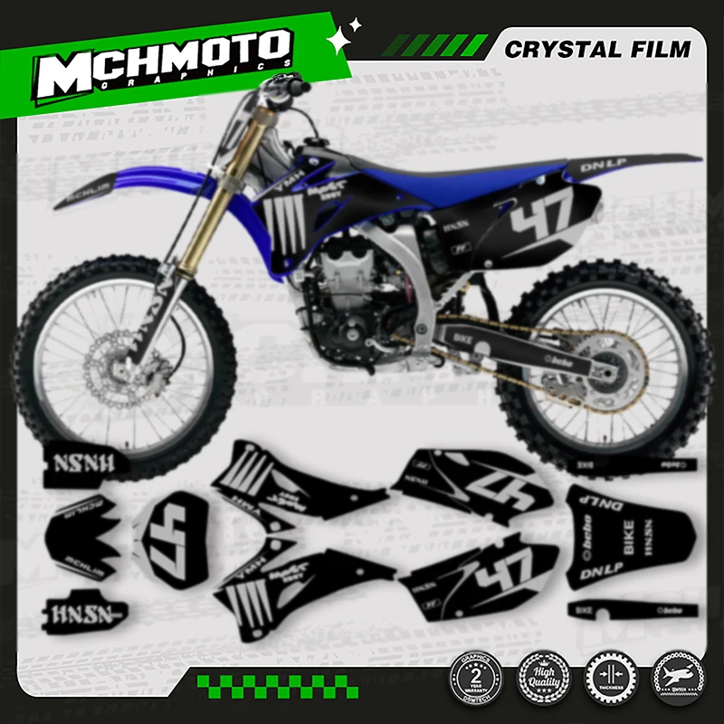 

MCHMFG для YAMAHA 2006, 2007, 2008, 2009, YZF250 YZF450, индивидуальная команда, обтекатель мотоцикла, графические наклейки, наборы наклеек