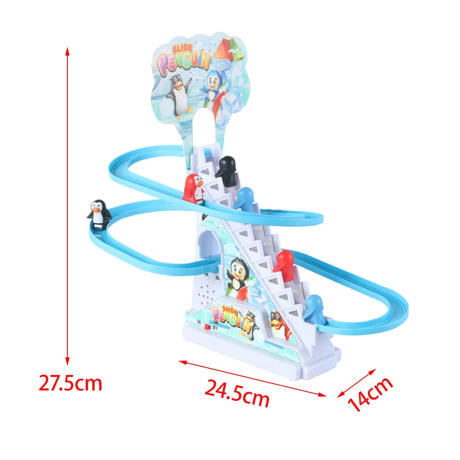 Penguin Climbing Toys with 12 Penguins Electric Race Track Game Small Penguin