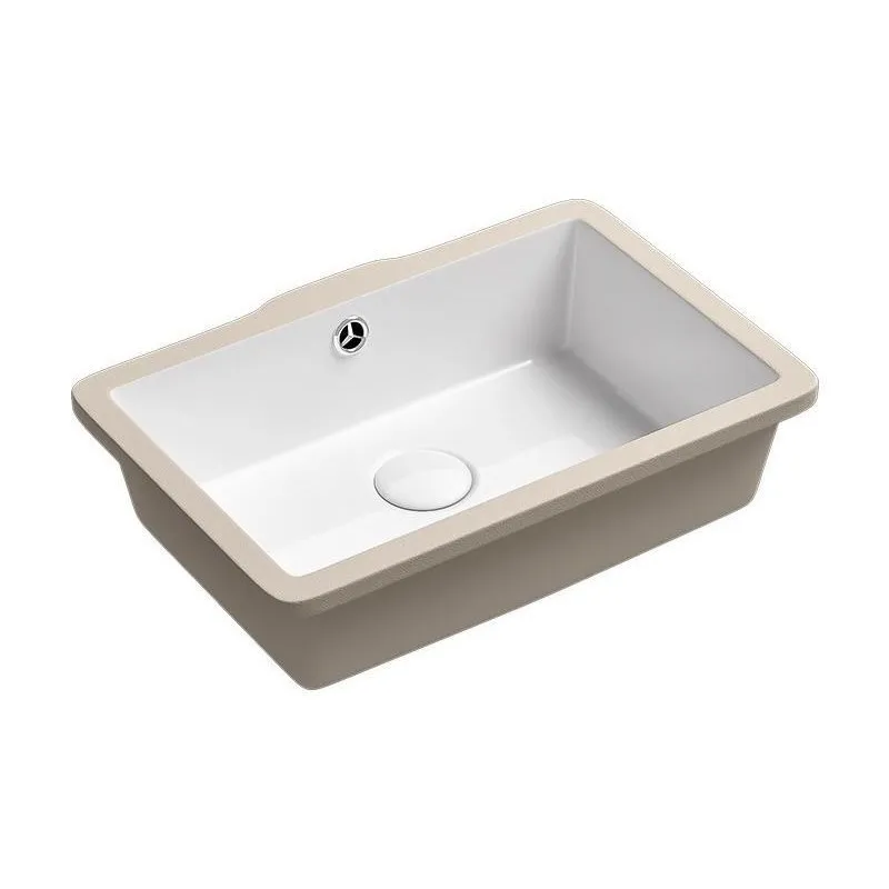 

Personalized narrow and long undercounter basin Embedded wash basin Ceramic flat bottom square basin Bathroom household small si