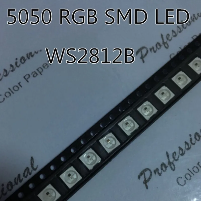 100PCS WS2812B (4pins) 5050 SMD WS2812 Individually Addressable Digital RGB LED Chip 5V WS2812B ws2812b 2812 LED Chip IC SMD