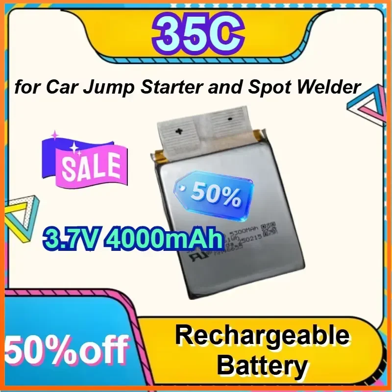 3.7V 4000mAh 35C High Power Rechargeable Lithium Cell Suitable for Car Jump Starter and Spot Welder