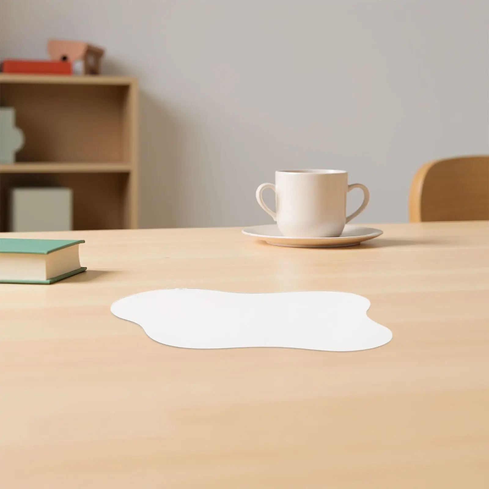 

2Pcs Curved Christmas Village Mirror Lakes Miniature Ice Landscaping Accessories Holiday Desktop Xmas Pond Decor