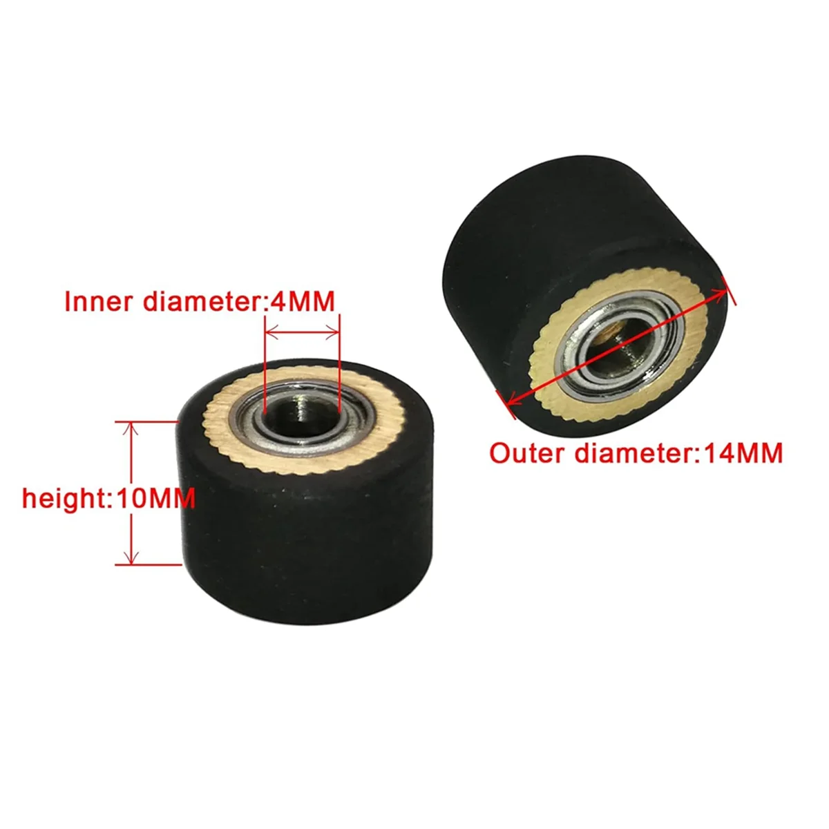 

ABNJ 5pcs Pinch Roller for GCC RABIT Pcut Mimaki Graphtec Iolion Cutter Plotter 4x10x14mm