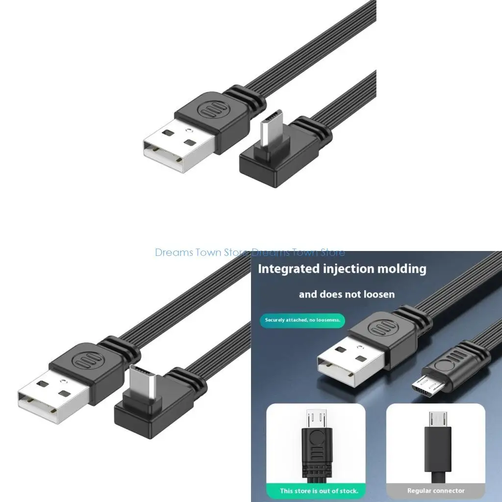 HX6A USB To USB 5Pin Flat Silicone Charging Cable Connector Thin
