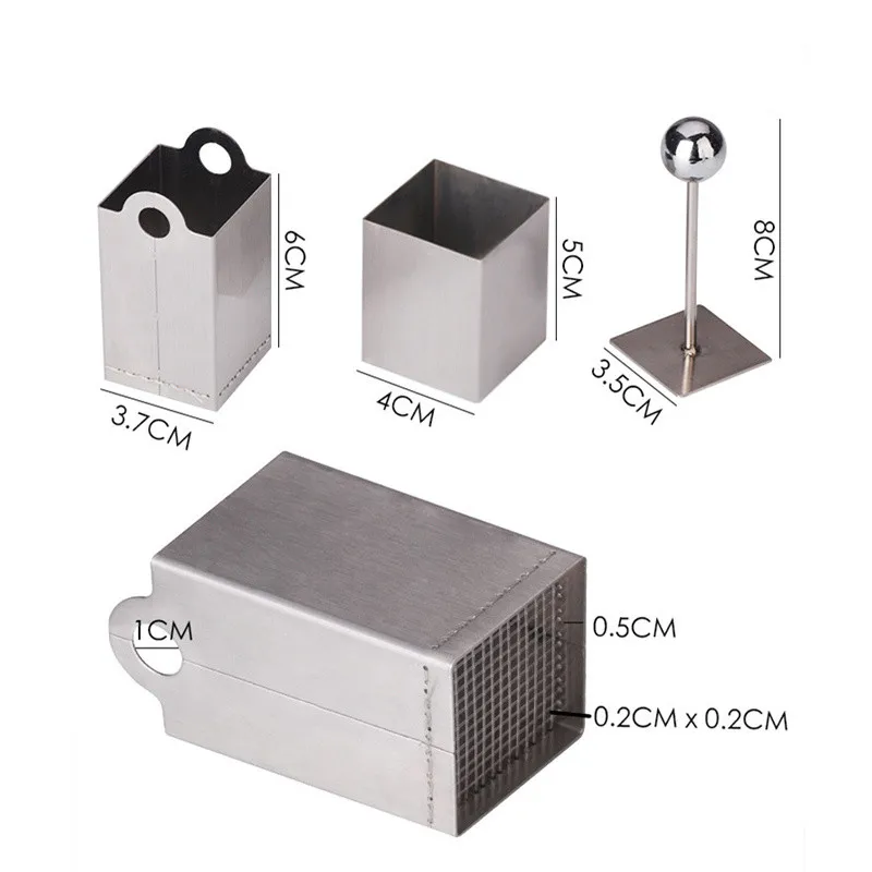 LMETJMA Stainless Steel Creative Stainless Steel Tofu Press Kitchen Tofu Maker Press Mold Kit DIY Tofu Cutter Gadgets KC0817-3