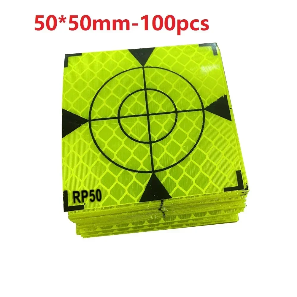 100pcs Cosas Reflector Prismatic Sheet Total Station Parts Reflective Sticker Tape Target Survey Fluorescent Tala Drop Shipping