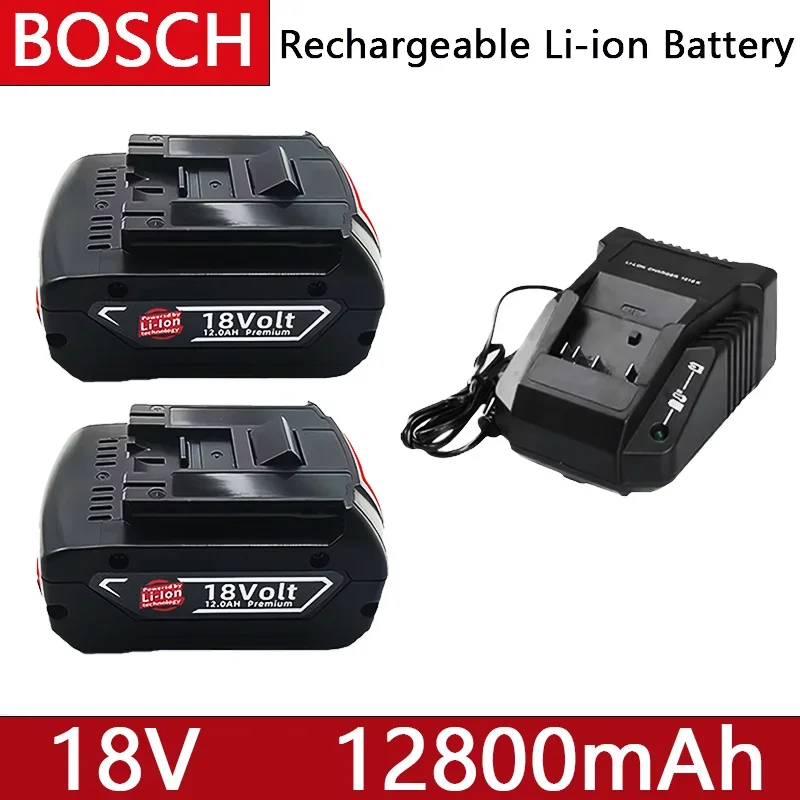 18V 12800Ah Rechargeable Battery For Bosch lpega 18V 18.0Ah Battery Portable Replacement GBA GSR GSB BAT618 BAT609 BAT620