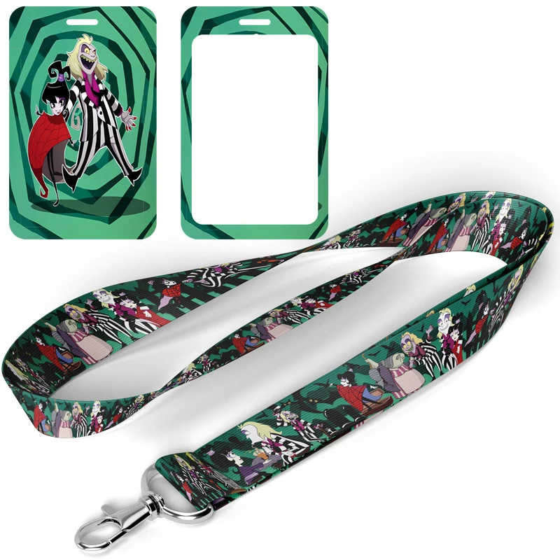 B2583 Cartoon Halloween Lanyard For Keys Chain ID Card Cover Pass Mobile Phone Charm Badge Holder Key Neck Straps Accessories