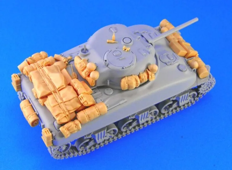 1/48 Scale Die-Cast Resin Model Assembled Kit M4A1 Stowage Set (No Tank) Unassembled and Unpainted