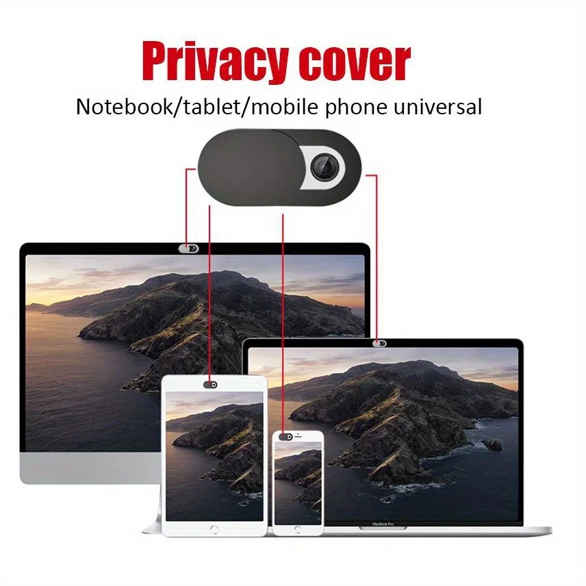 5ชิ้นหน้ากากป้องกันกล้องเพื่อความเป็นส่วนตัวสำหรับไอแพดเว็บแล็ปท็อปพีซีแมคบุ๊คสากลบางวัสดุพลาสติก